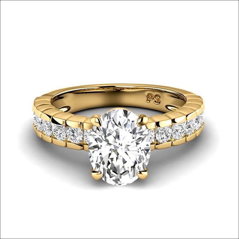 1.05-3.55 CT Round & Oval Cut Lab Grown Diamonds - Engagement Ring - Primestyle.com