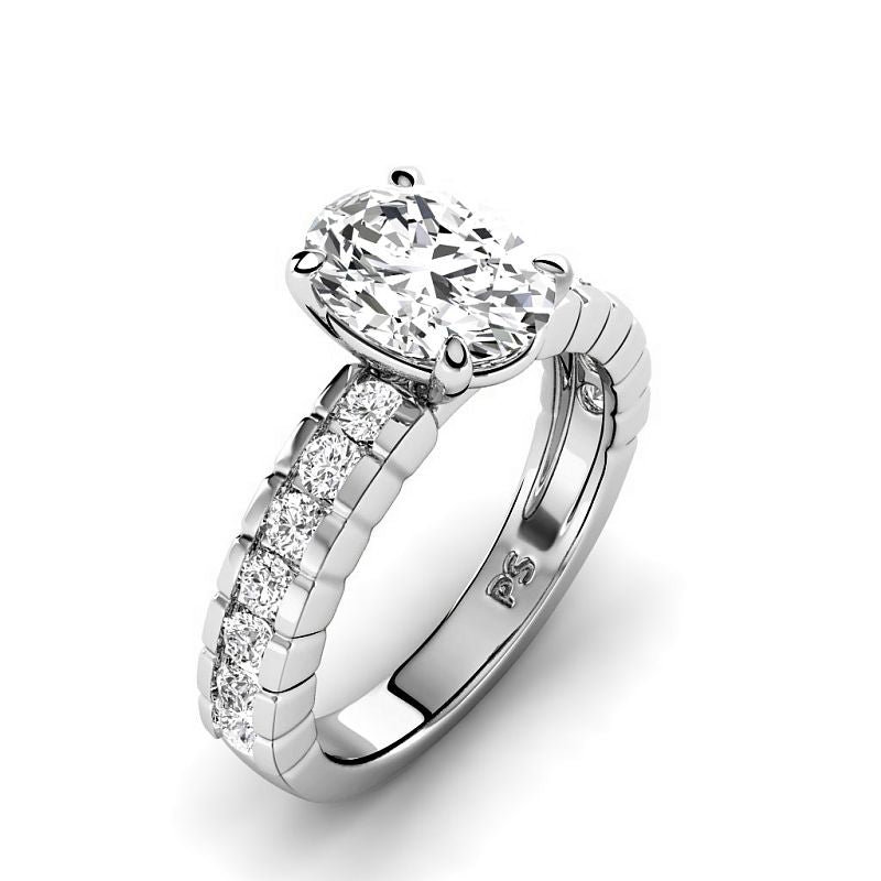 1.05-6.55 CT Oval & Round Cut Diamonds - Engagement Ring