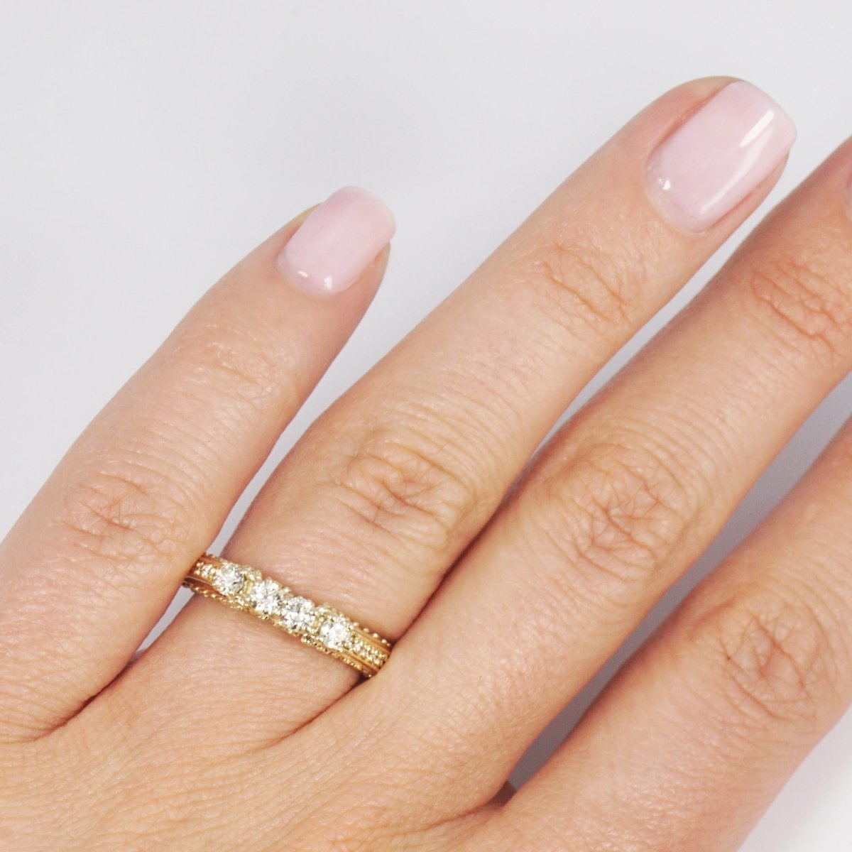 1.05 CT Round Cut Diamonds - Wedding Band - Primestyle.com