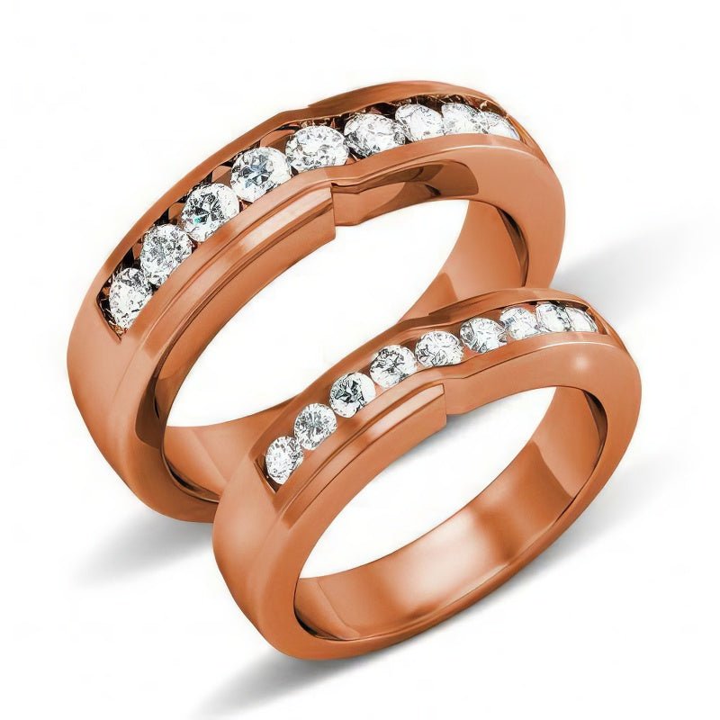 1.05 CT Round Cut Natural Diamonds - Wedding Sets