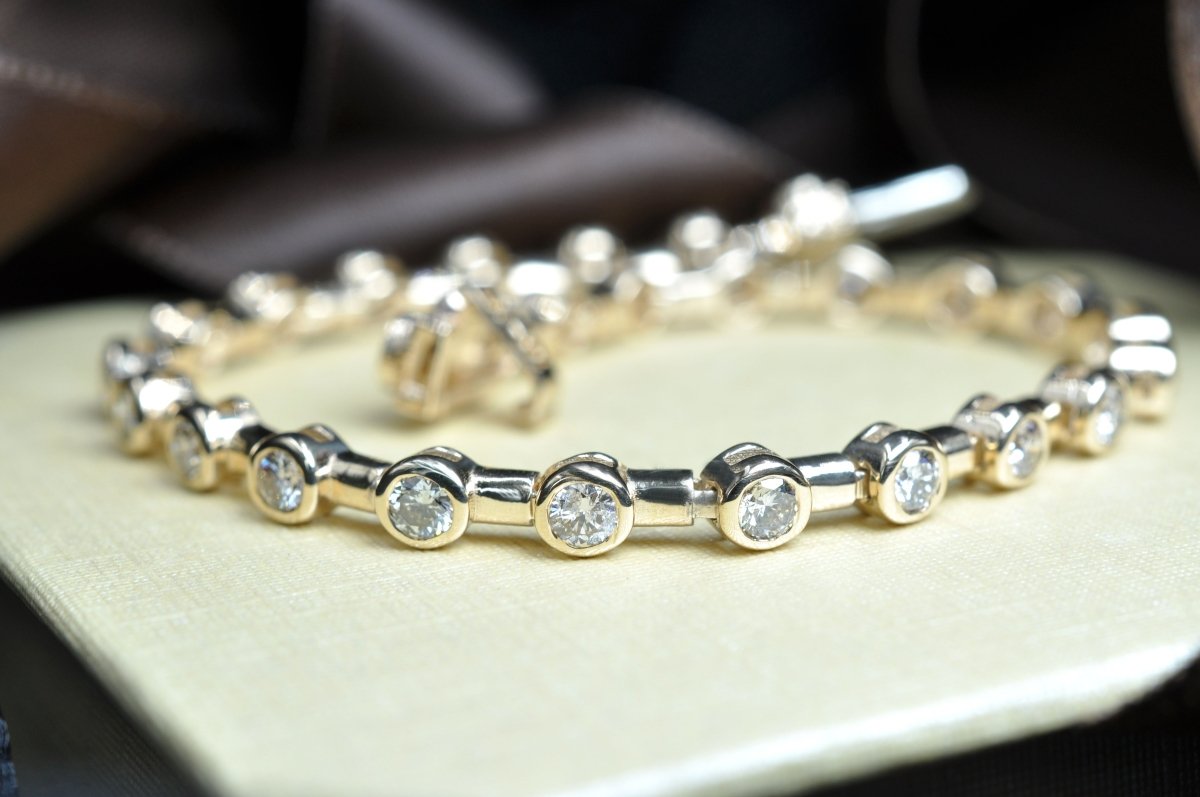 1.10-3.00 CT Round Cut Diamonds - Tennis Bracelet - Primestyle.com