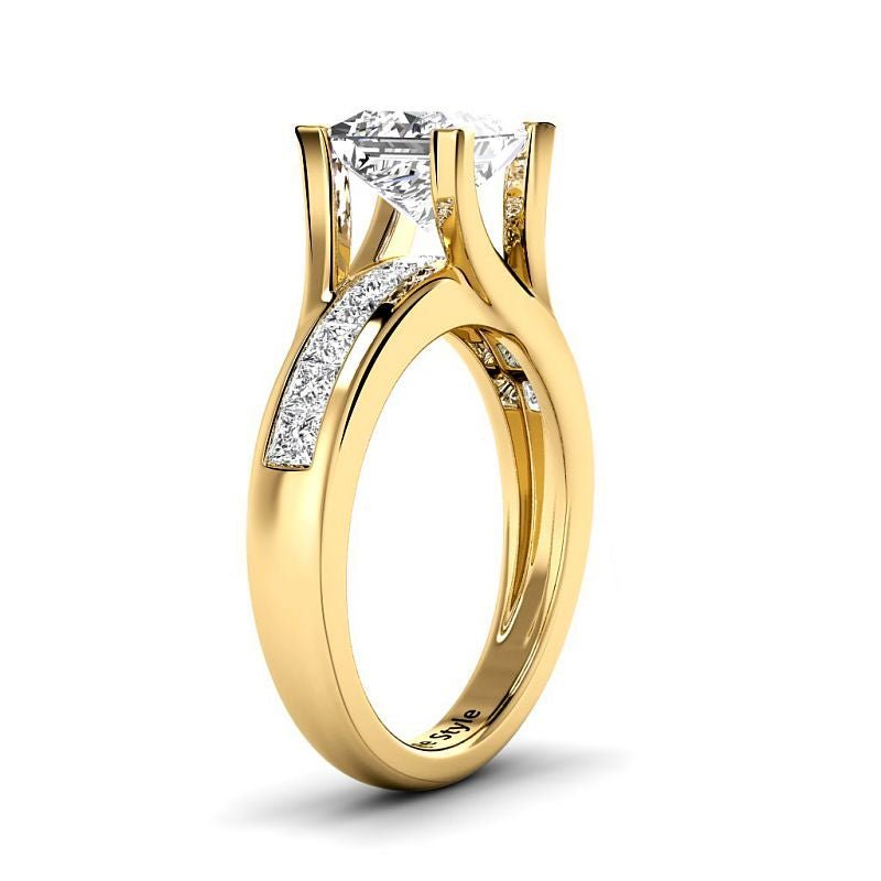 1.10-6.60 CT Princess Cut Diamonds - Engagement Ring