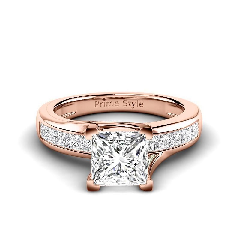 1.10-6.60 CT Princess Cut Diamonds - Engagement Ring