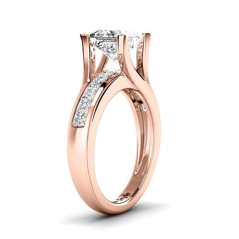 1.10-6.60 CT Princess Cut Diamonds - Engagement Ring