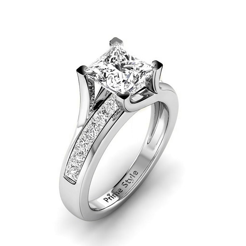 1.10 - 6.60 CT Princess Cut Diamonds - Engagement Ring - Primestyle.com
