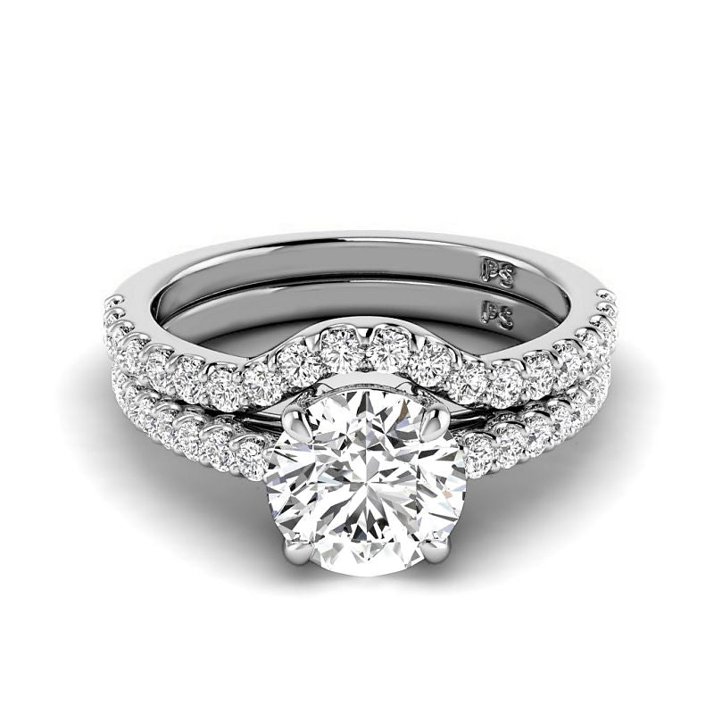 1.10-6.60 CT Round Cut Diamonds - Bridal Set