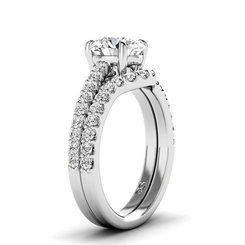 1.10-6.60 CT Round Cut Diamonds - Bridal Set