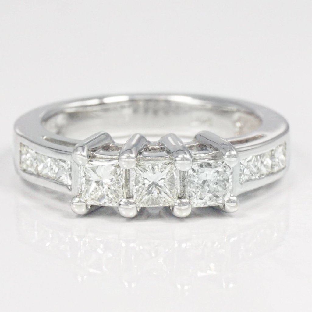 1.10 CT Princess Cut Natural Diamonds - Wedding Band
