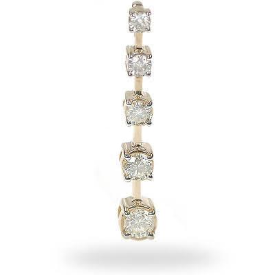 1.10 CT Round Cut Natural Diamonds - Journey Pendants