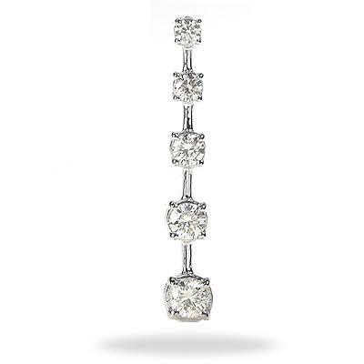 1.10 CT Round Cut Natural Diamonds - Journey Pendants