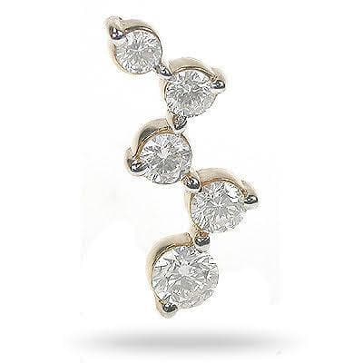 1.10 CT Round Cut Natural Diamonds - Journey Pendants