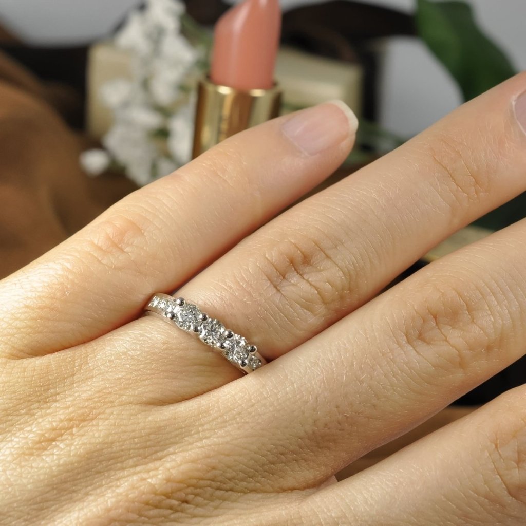 1.10 CT Round Cut Natural Diamonds - Wedding Band - Primestyle.com