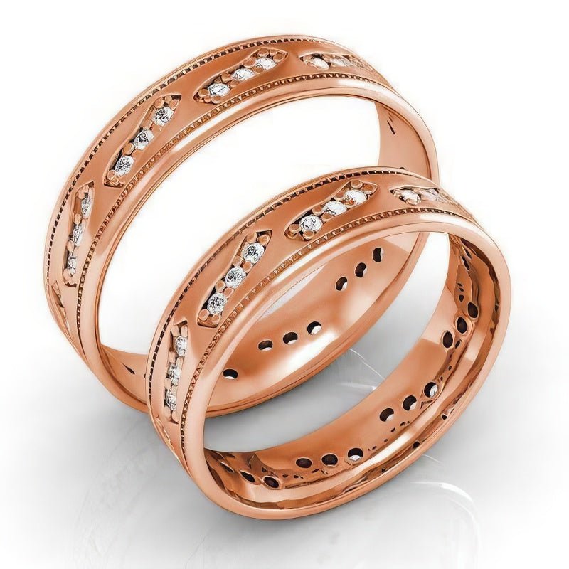 1.10 CT Round Cut Natural Diamonds - Wedding Sets