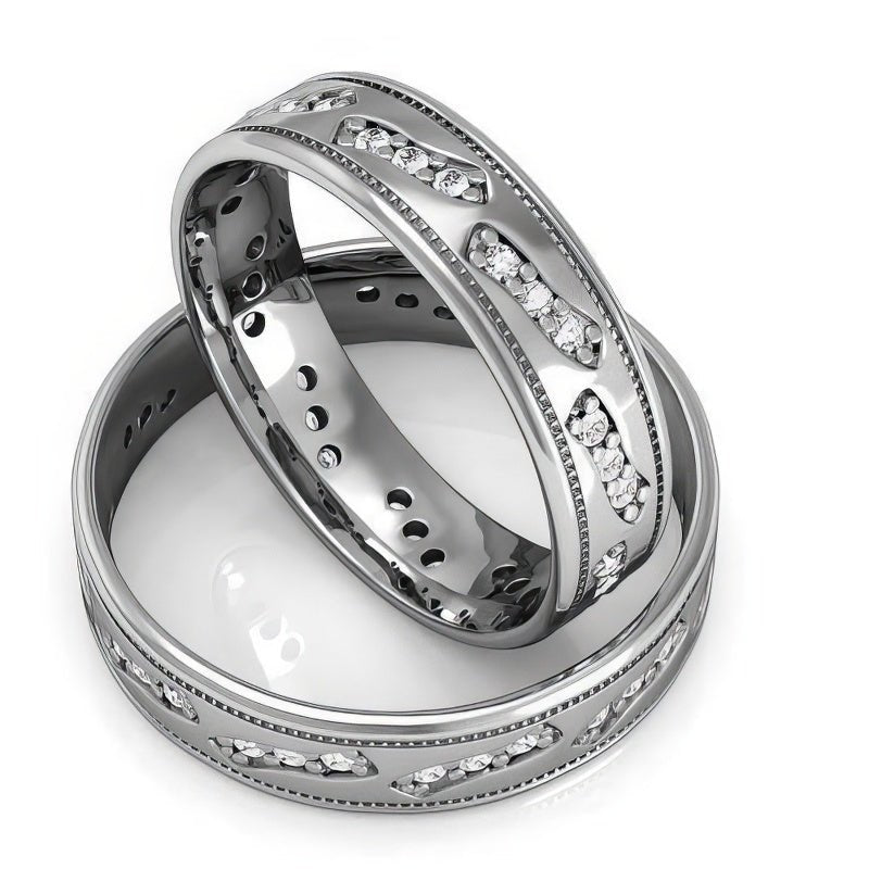 1.10 CT Round Cut Natural Diamonds - Wedding Sets