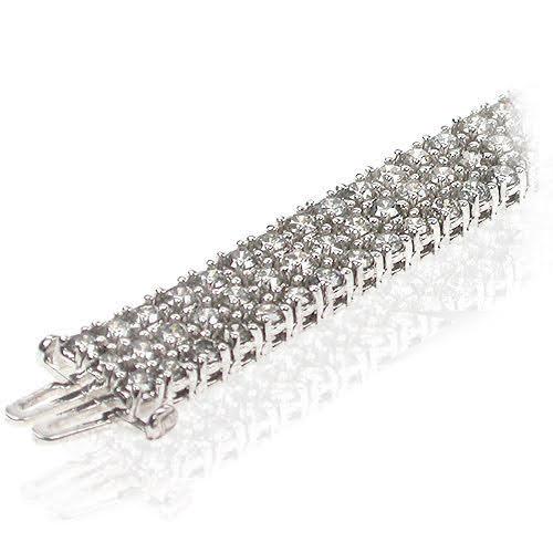 11.00-11.00 CT Round Cut Diamonds - Tennis Bracelet - Primestyle.com