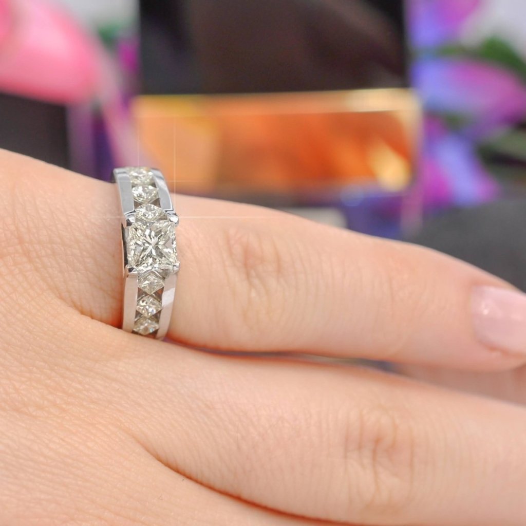 1.15 - 2.30 CT Princess Cut Natural Diamonds - Engagement Ring - Primestyle.com