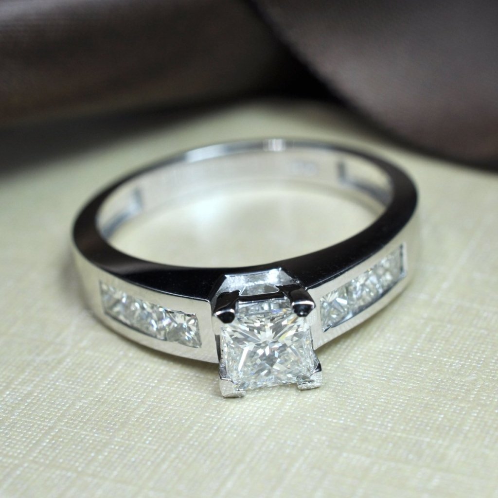1.15 - 2.30 CT Princess Cut Natural Diamonds - Engagement Ring - Primestyle.com