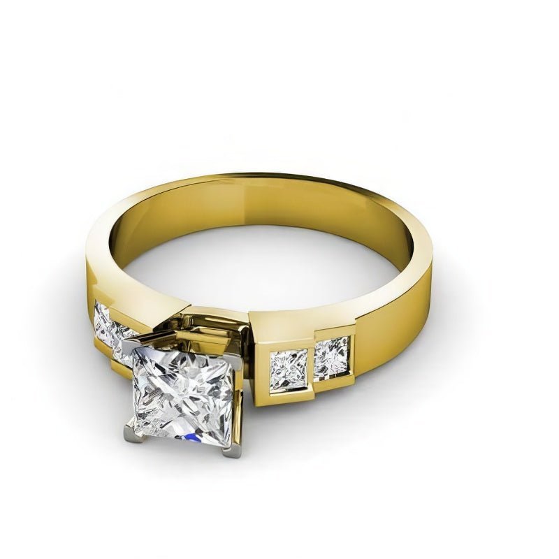 1.15 - 2.30 CT Princess Cut Natural Diamonds - Engagement Ring - Primestyle.com