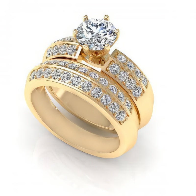 1.15-2.30 CT Round Cut Diamonds - Bridal Set - Primestyle.com