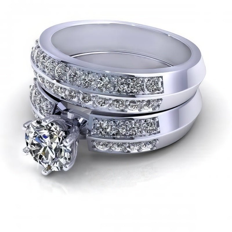 1.15 - 2.30 CT Round Cut Natural Diamonds - Bridal Set - Primestyle.com