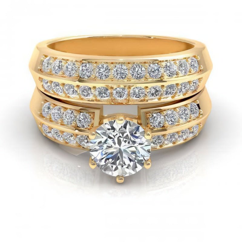 1.15-2.30 CT Round Cut Diamonds - Bridal Set - Primestyle.com