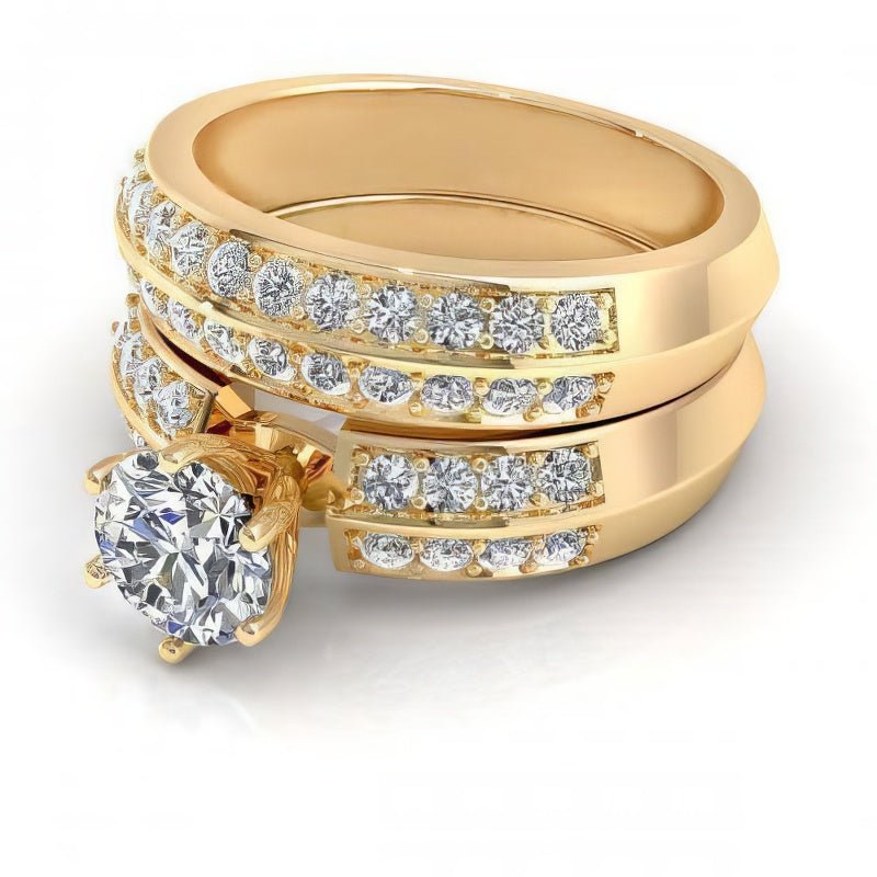 1.15-2.30 CT Round Cut Natural Diamonds - Bridal Set