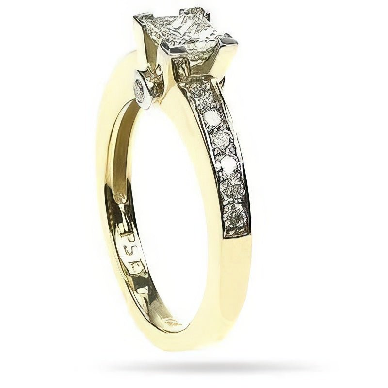 1.15-2.30 CT Princess & Round Cut Natural Diamonds - Engagement Ring