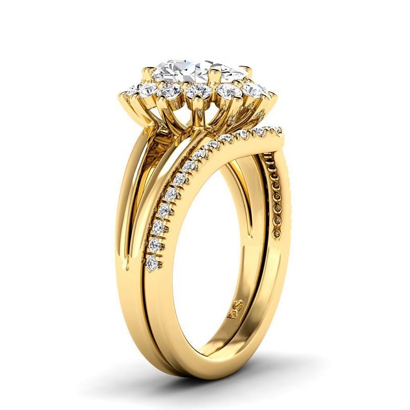 1.15-6.65 CT Oval & Round Cut Diamonds - Bridal Set