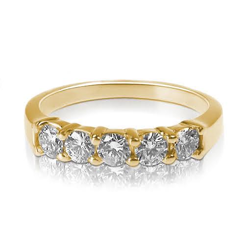 1.15 CT Round Cut Diamonds - Wedding Band - Primestyle.com