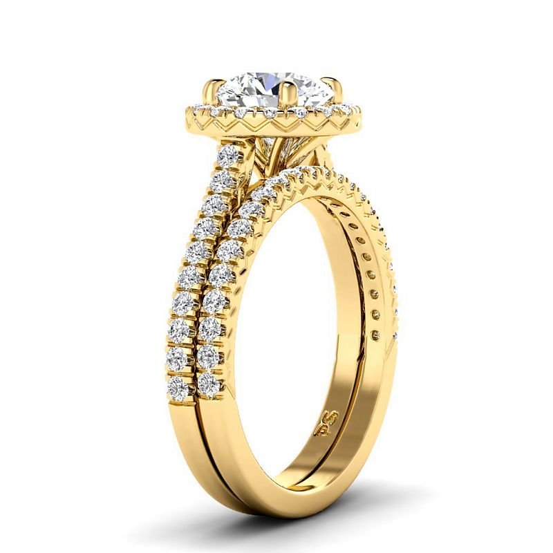 1.20 - 6.70 CT Round Cut Diamonds - Bridal Set - Primestyle.com