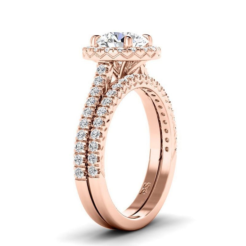 1.20-6.70 CT Round Cut Diamonds - Bridal Set