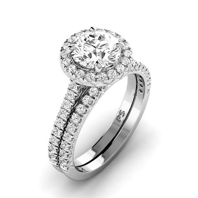 1.20-6.70 CT Round Cut Diamonds - Bridal Set