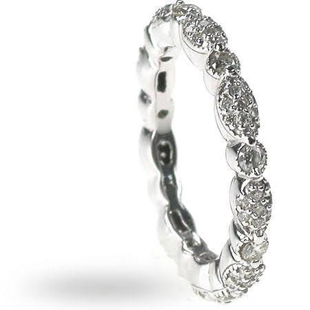 1.20 CT Round Cut Natural Diamonds - Eternity Rings