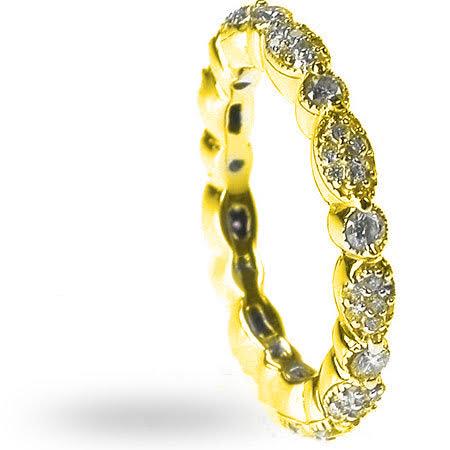 1.20 CT Round Cut Natural Diamonds - Eternity Rings