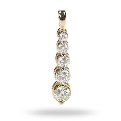 1.20 CT Round Cut Diamonds - Journey Pendant - Primestyle.com