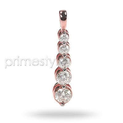 1.20 CT Round Cut Natural Diamonds - Journey Pendants