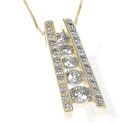 1.20 CT Round Cut Natural Diamonds - Journey Pendants