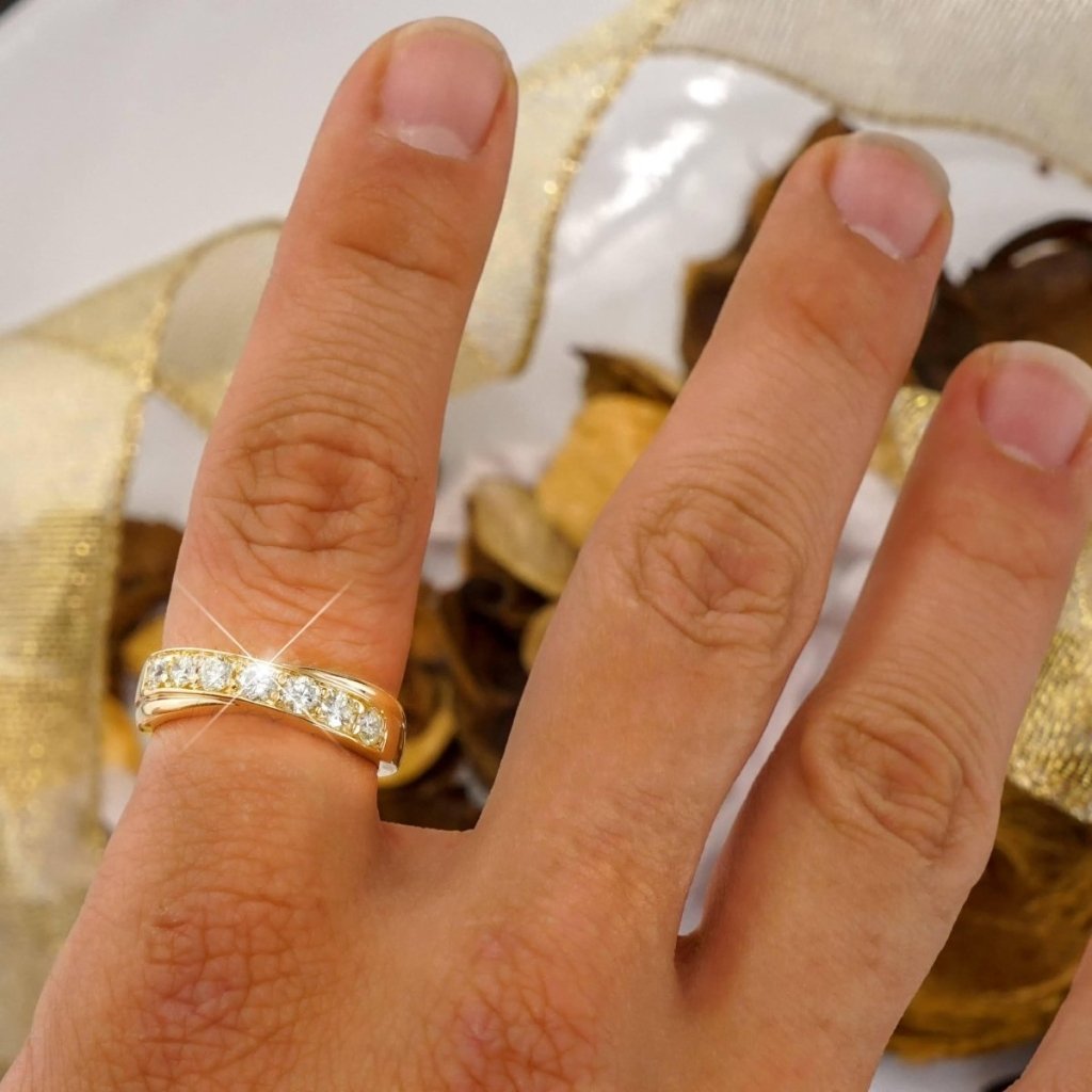 1.20 CT Round Cut Natural Diamonds - Mens Wedding Bands - Primestyle.com