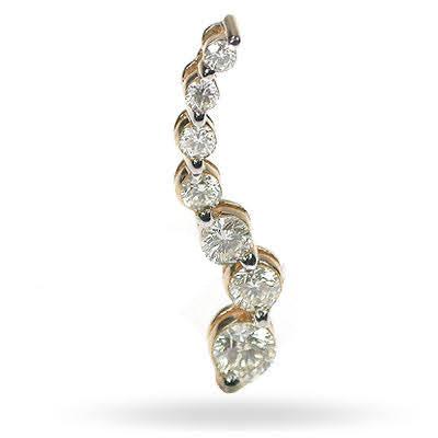1.25 CT Round Cut Natural Diamonds - Journey Pendants