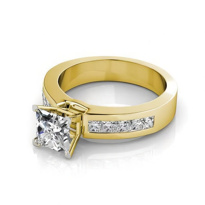 1.25 - 2.40 CT Princess Cut Natural Diamonds - Engagement Ring - Primestyle.com