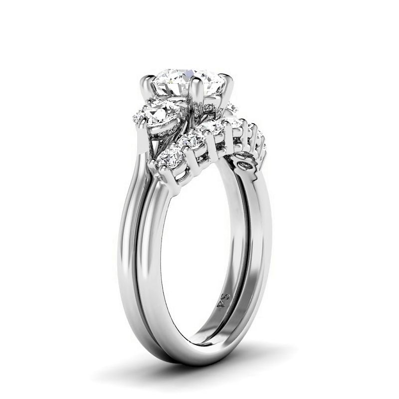 1.25-6.75 CT Round Cut Diamonds - Bridal Set