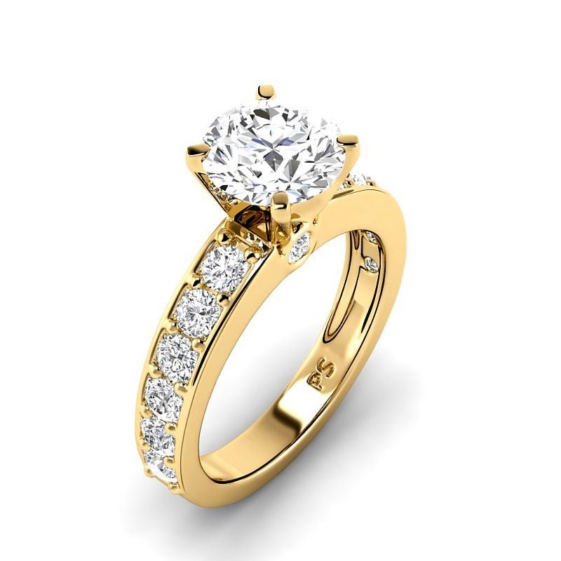 1.25-6.75 CT Round Cut Diamonds - Engagement Ring