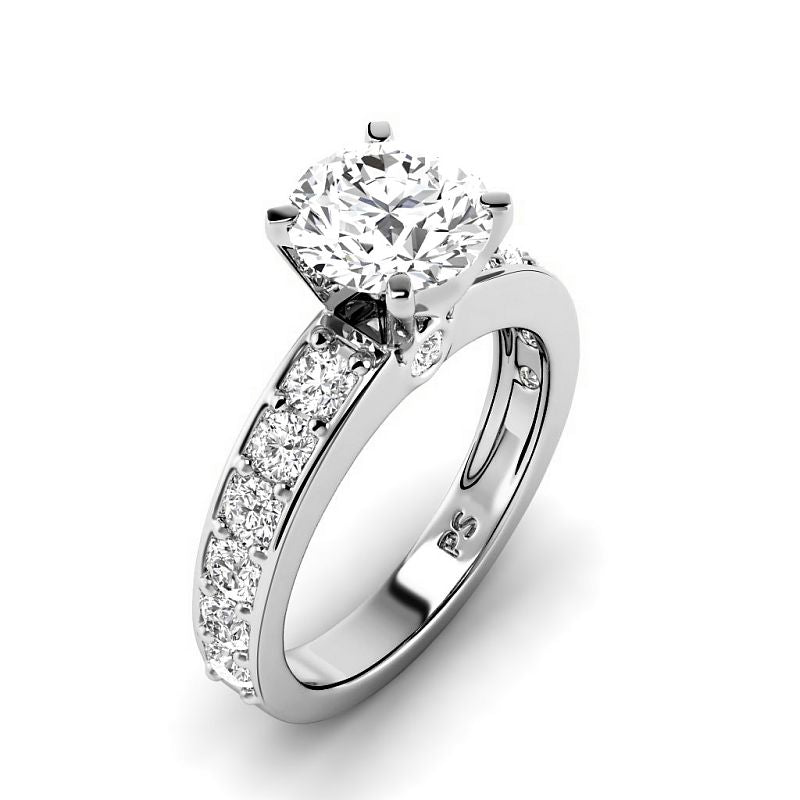 1.25-6.75 CT Round Cut Diamonds - Engagement Ring