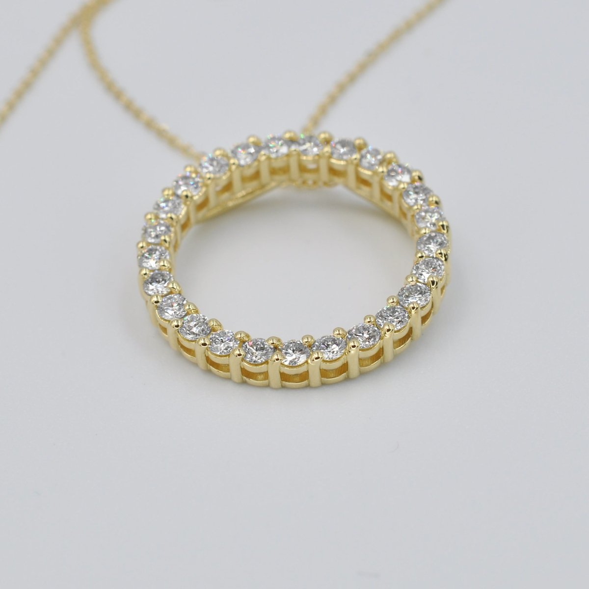 1.25 CT Round Cut Diamonds - Diamond Pendant - Primestyle.com