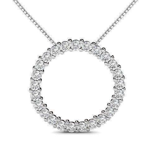 1.25 CT Round Cut Diamonds - Diamond Pendant - Primestyle.com