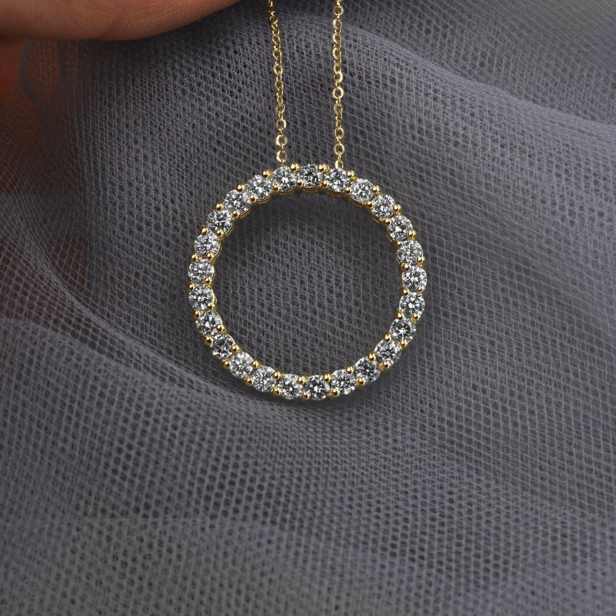 1.25 CT Round Cut Diamonds - Diamond Pendant - Primestyle.com