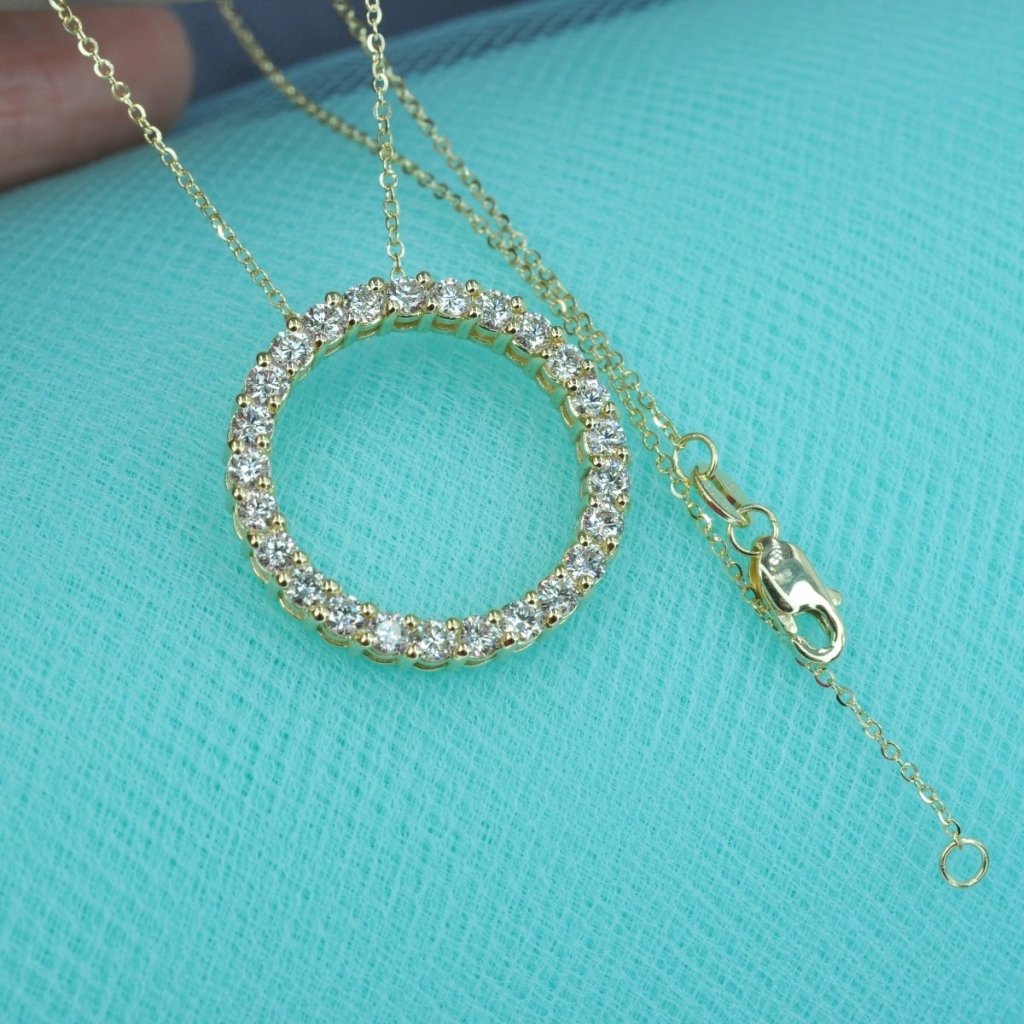 1.25 CT Round Cut Natural Diamonds - Diamond Pendants - Primestyle.com