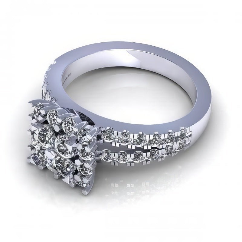 0.85 CT Round Cut Natural Diamonds - Engagement Ring - Primestyle.com