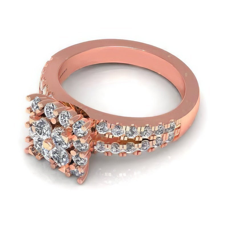 0.85 CT Round Cut Natural Diamonds - Engagement Ring