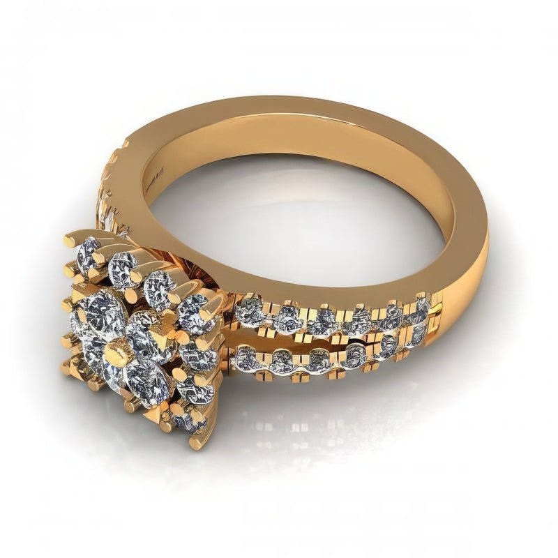 0.85 CT Round Cut Natural Diamonds - Engagement Ring